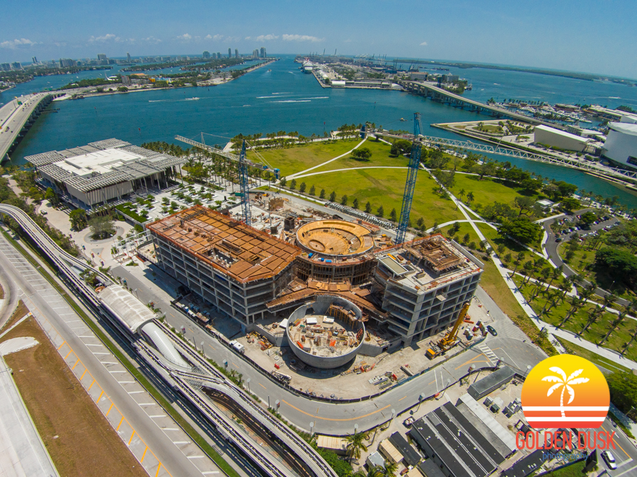 Frost Museum of Science Construction Photos — Golden Dusk Photography